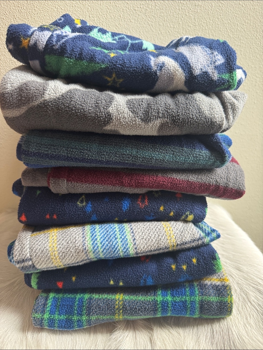 Eddie Bauer Kids Fleece Pajama Bottoms (Size 10-12), Bundle of 8